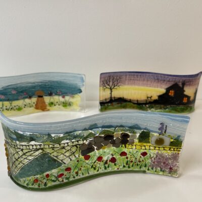 Fused Glass Wave Panel or Lantern Workshop Saturday 13th September 2025 2:30pm - 4:30pm